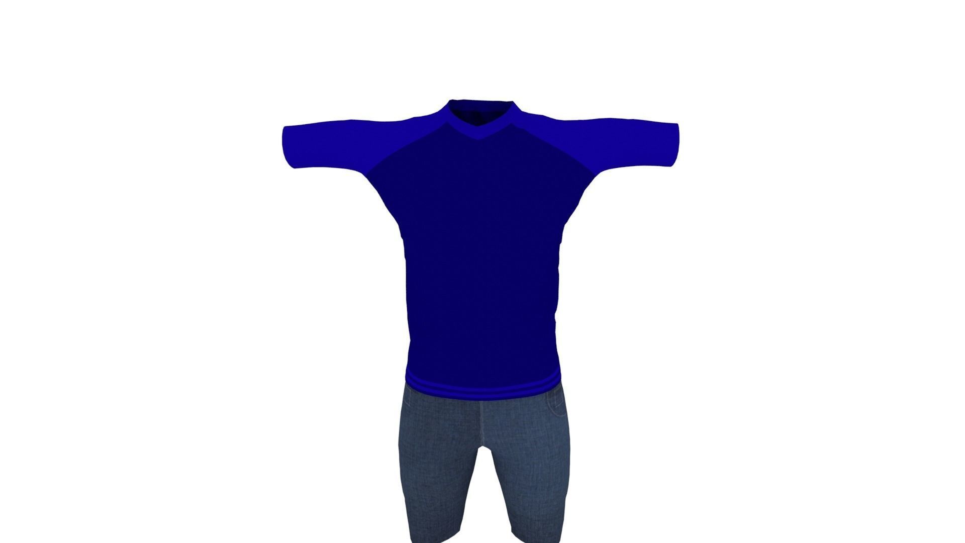 Clothing Low-poly 3D model_5