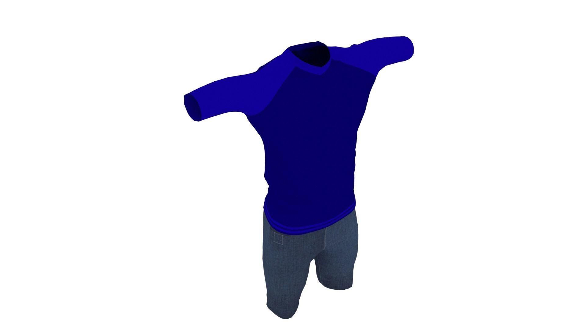 Clothing Low-poly 3D model_4
