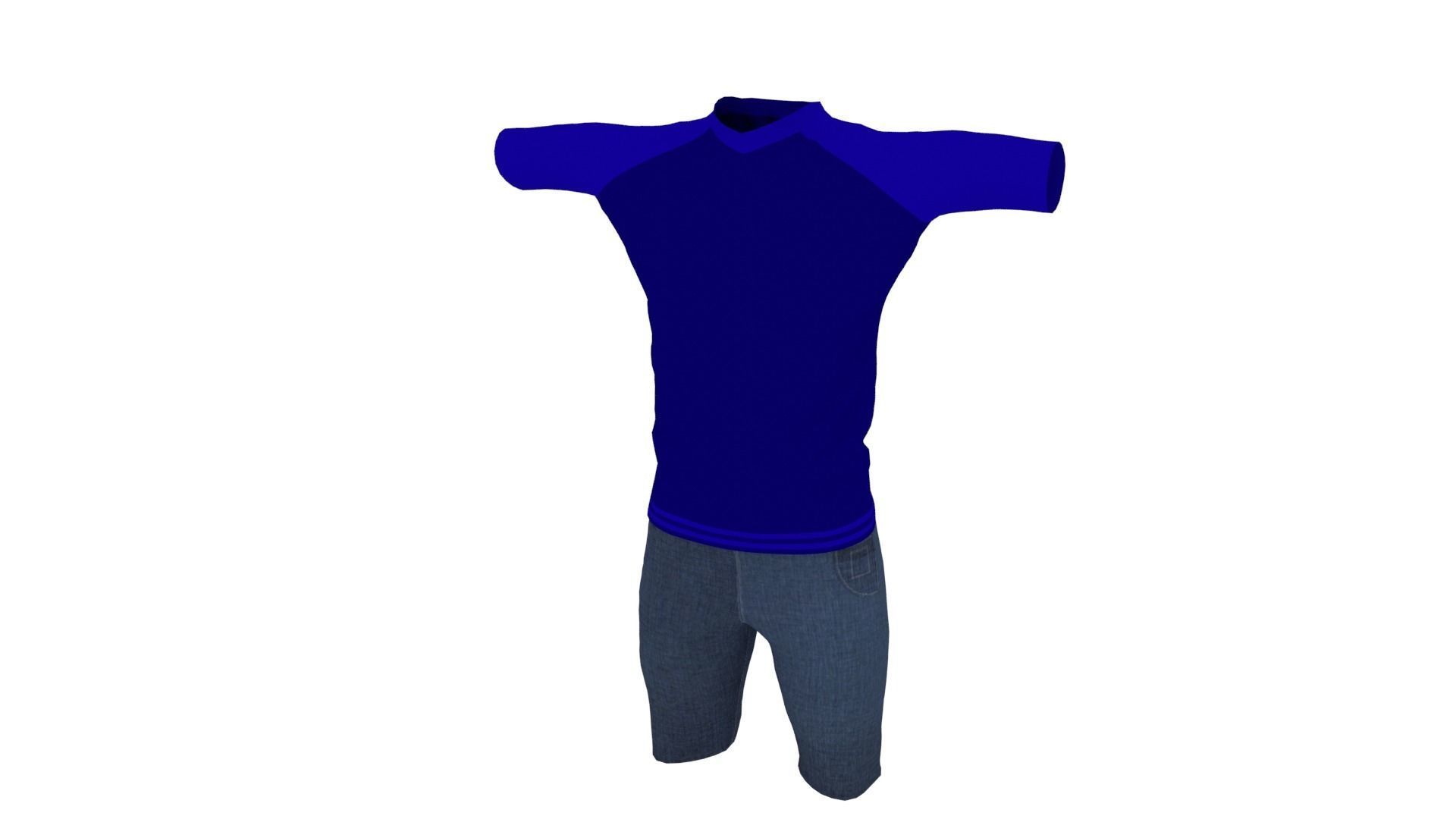 Clothing Low-poly 3D model_2