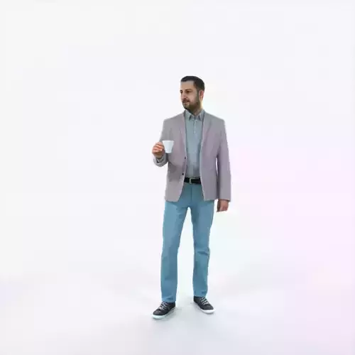 Portrait 03I Drinking Coffee Casual Man