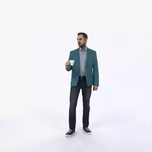 Portrait 03H Drinking Coffee Casual Man