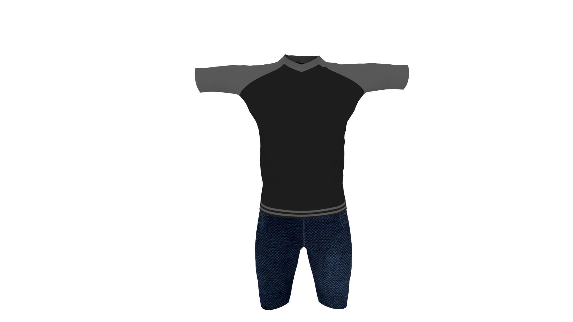 Clothing Low-poly 3D model_2