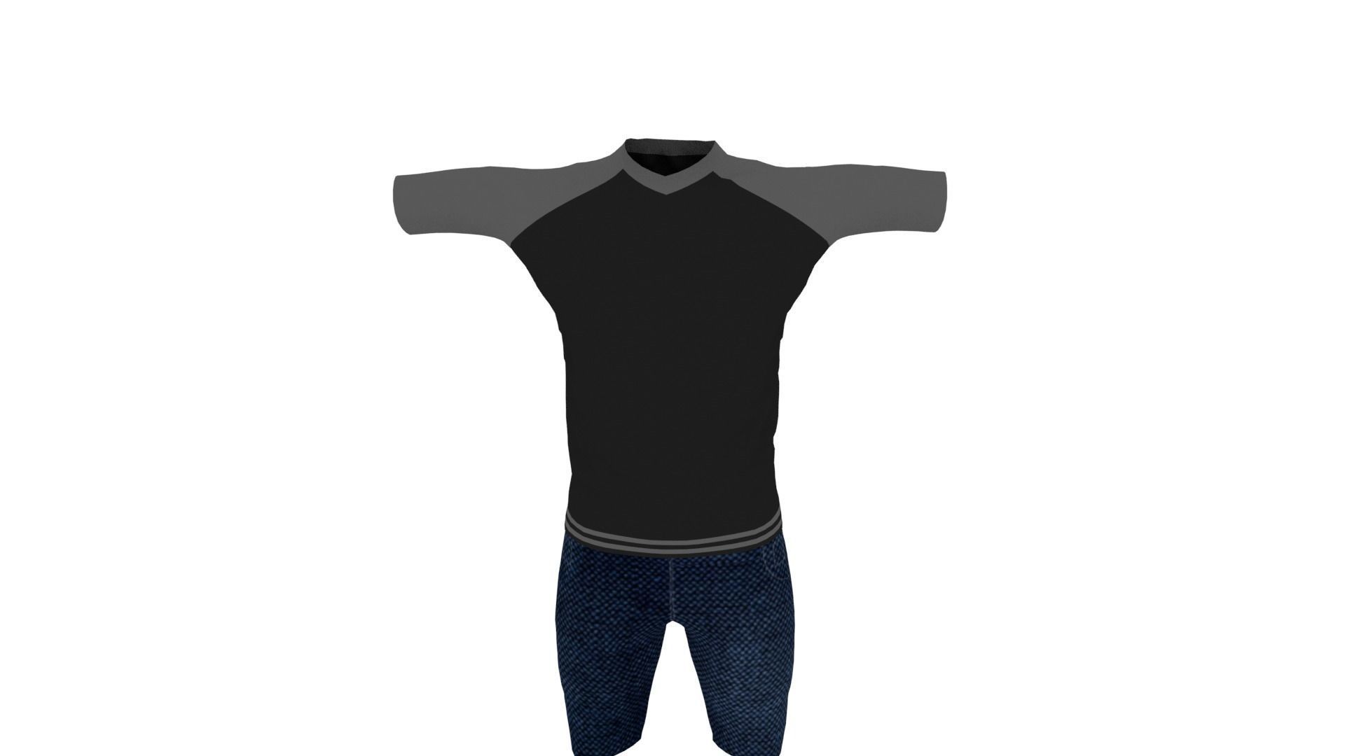 Clothing Low-poly 3D model_5