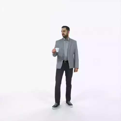 Portrait 03C Drinking Coffee Casual Man