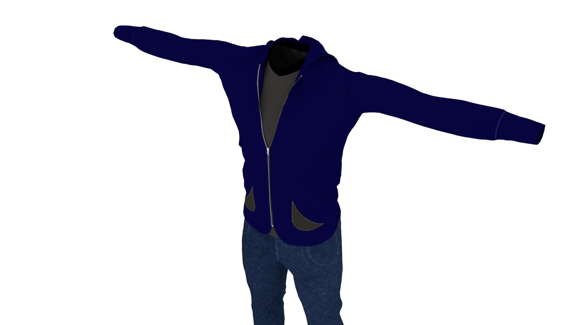 Clothing Low-poly 3D model_3