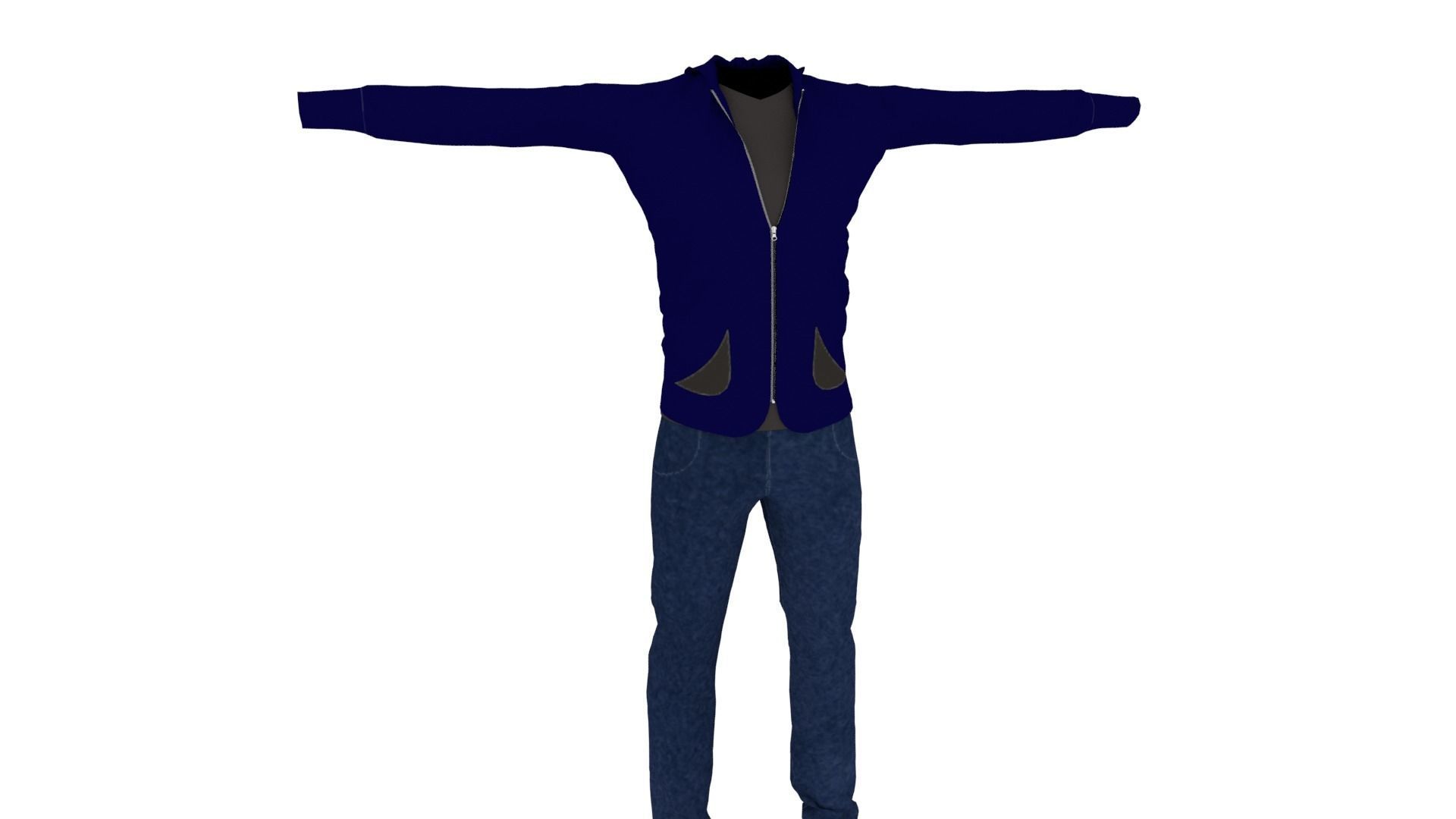 Clothing Low-poly 3D model_1