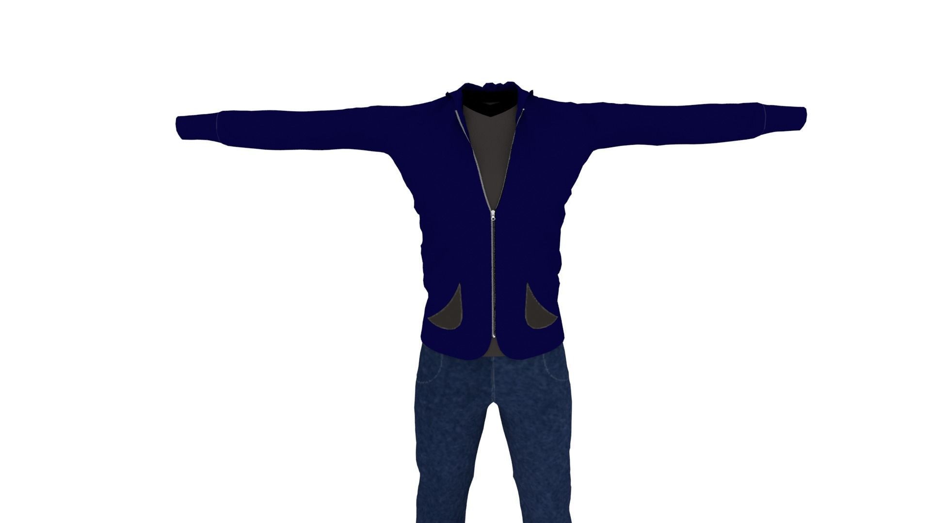 Clothing Low-poly 3D model_2