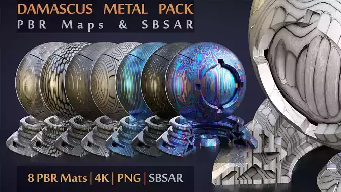 Damascus Metal Pack - PBR - SBSAR