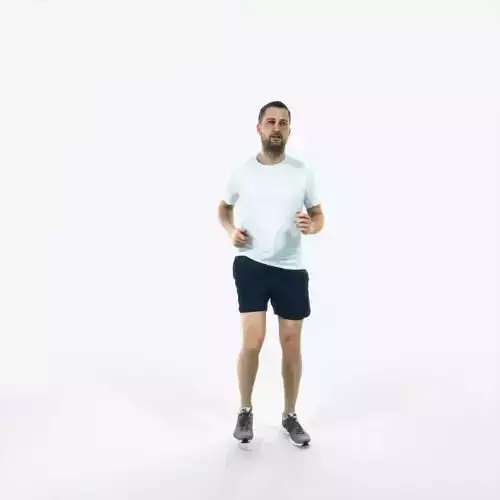 Portrait 07I Running Jogging Football Sports Man Low-poly 3D model
