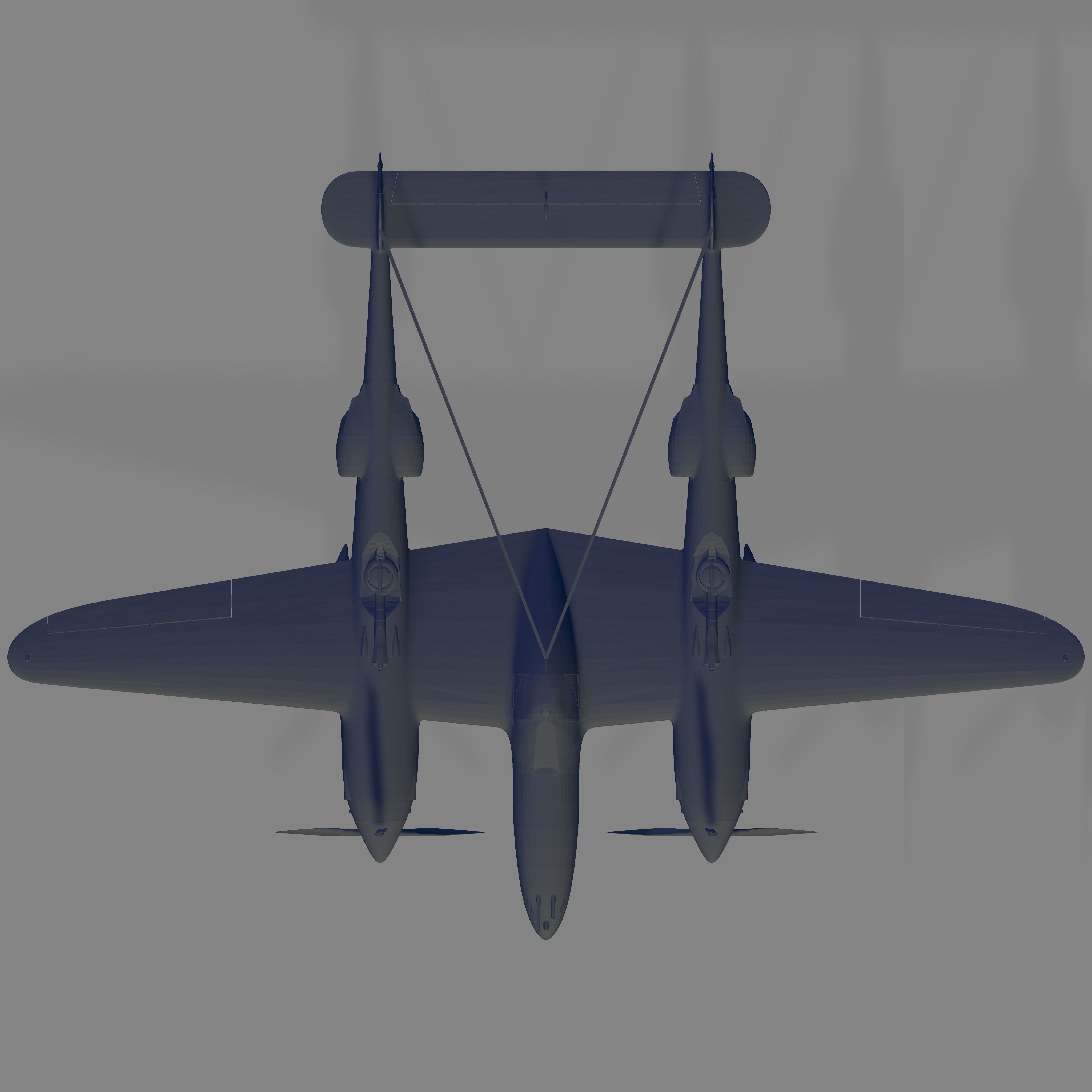 P-38L-5-LO Lightning 3D model_5