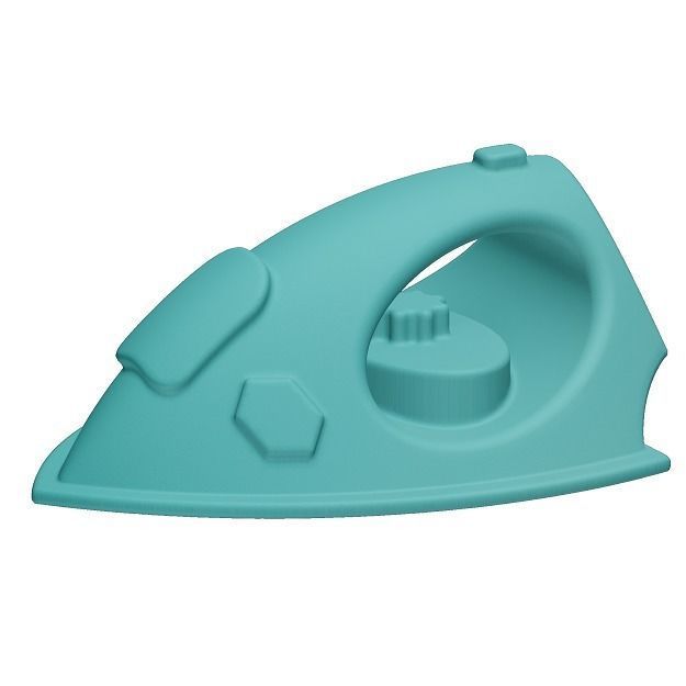 Plastic Iron Box Toy Low-poly 3D model_1