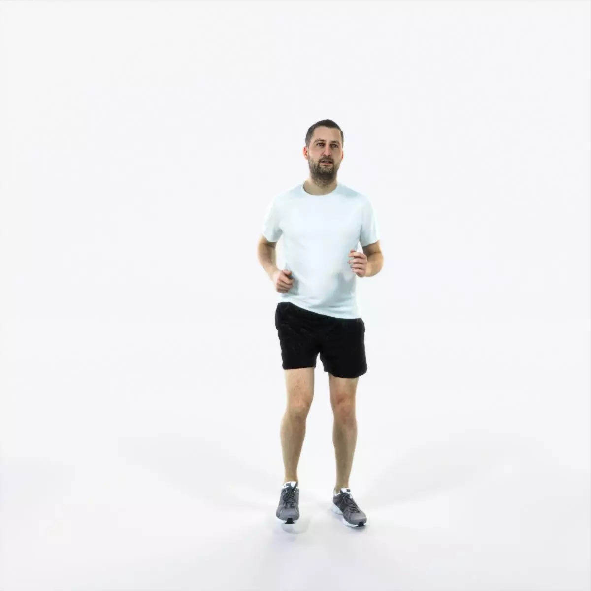 Portrait 07C Running Jogging Football Sports Man Low-poly 3D model_0