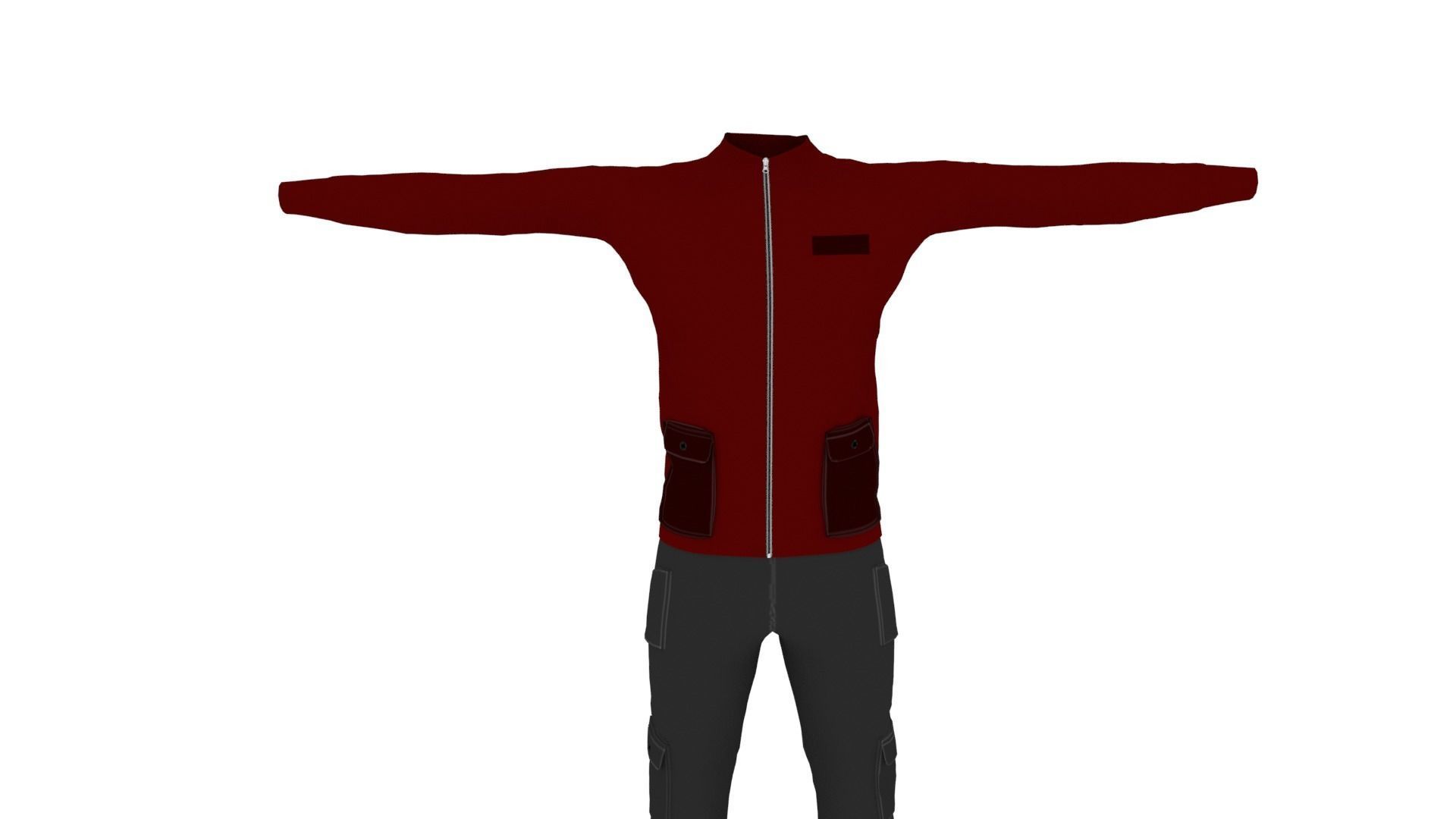 Clothing Low-poly 3D model_2