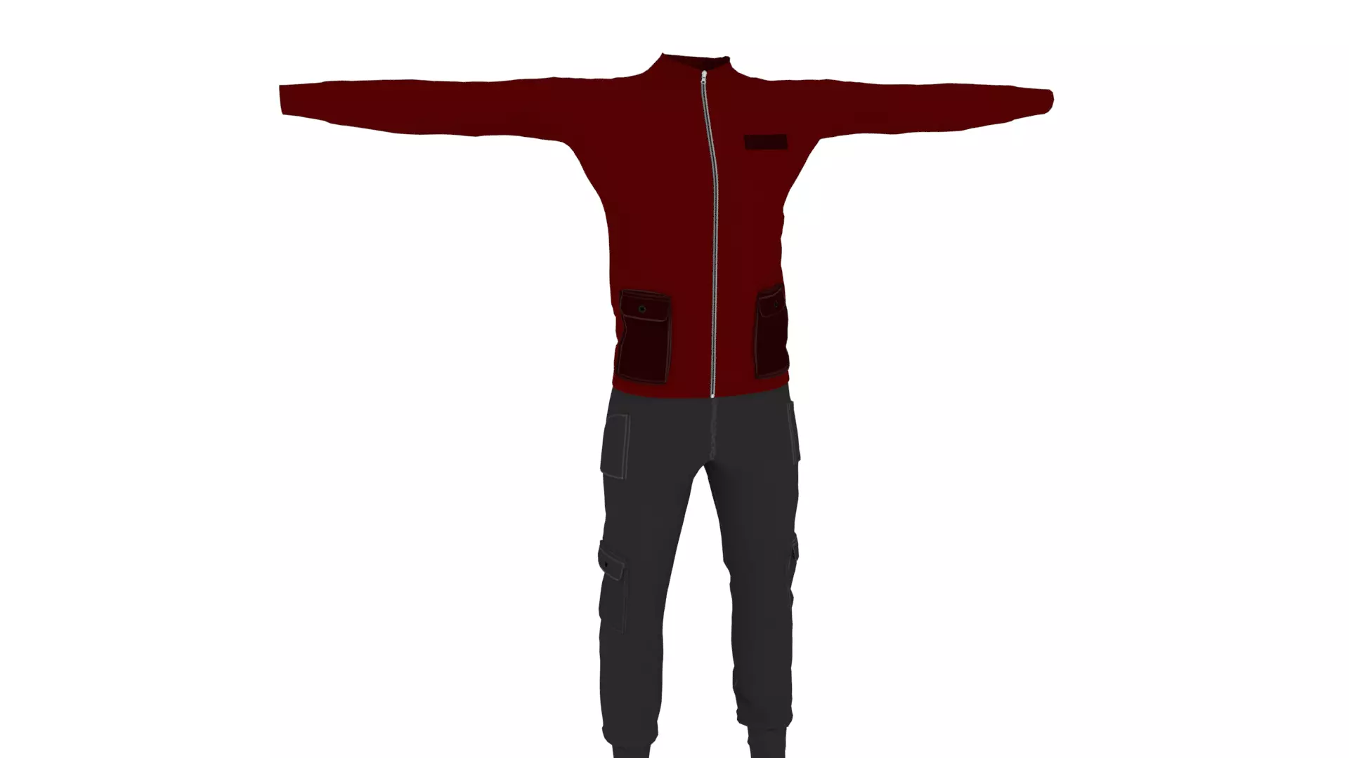 Clothing Low-poly 3D model_0