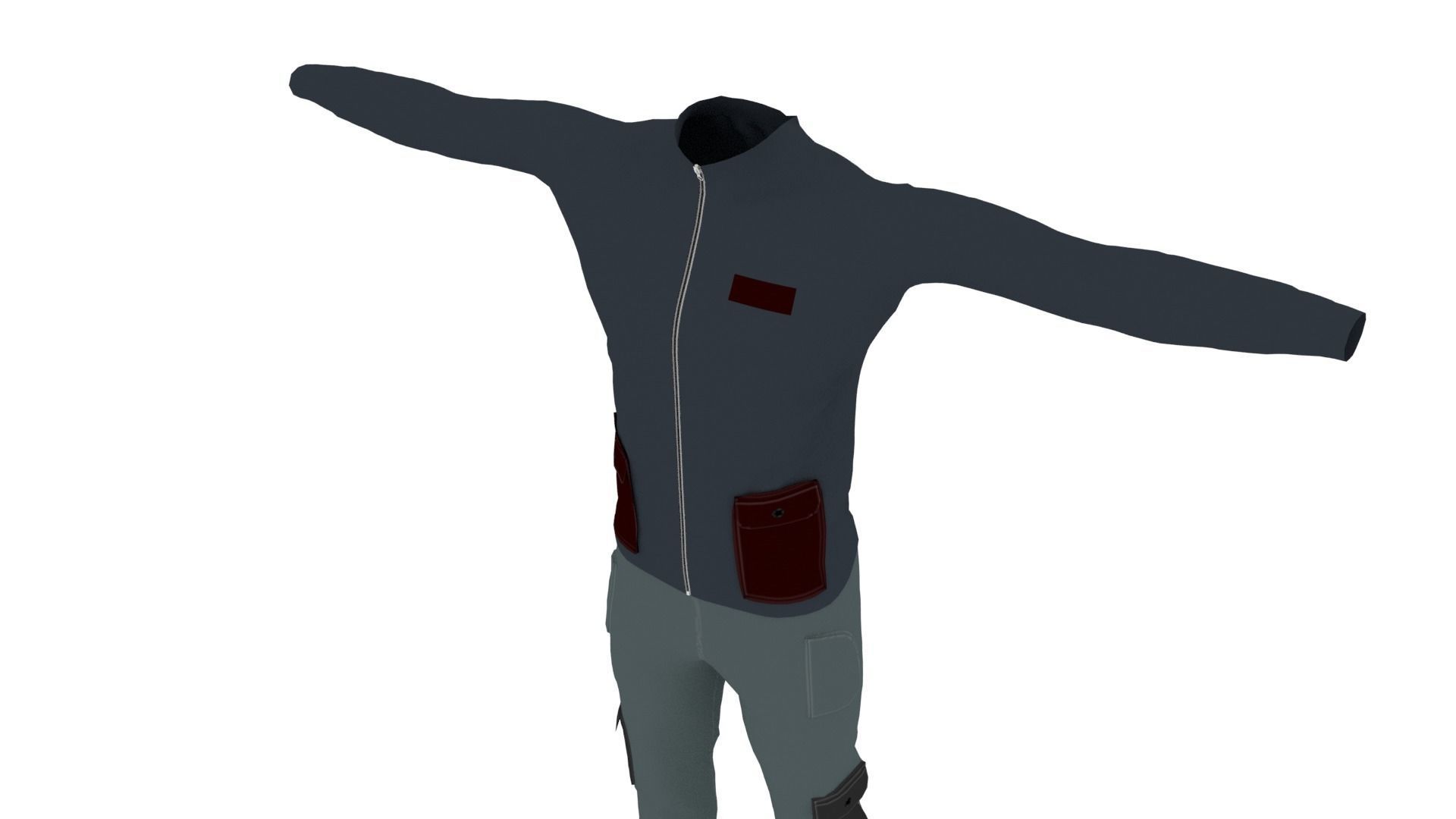 Clothing Low-poly 3D model_3