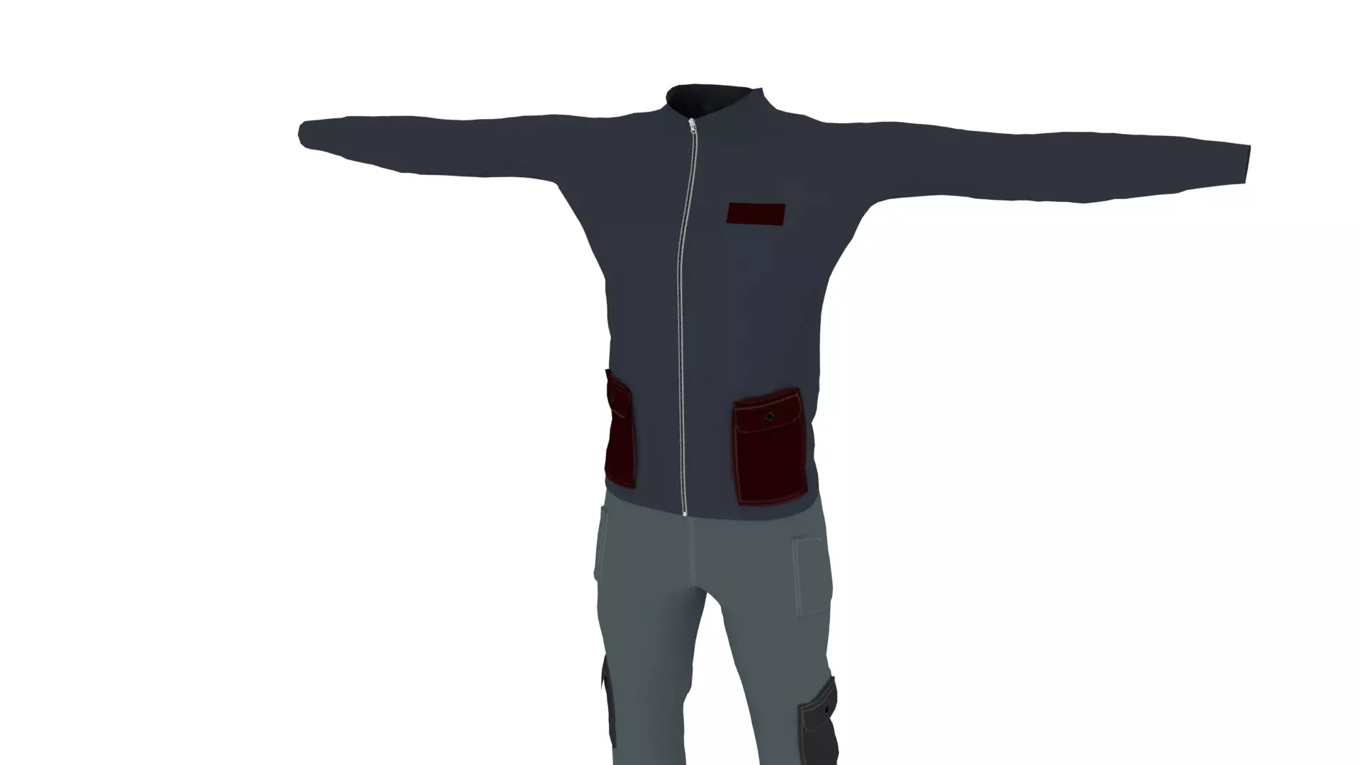 Clothing Low-poly 3D model_0
