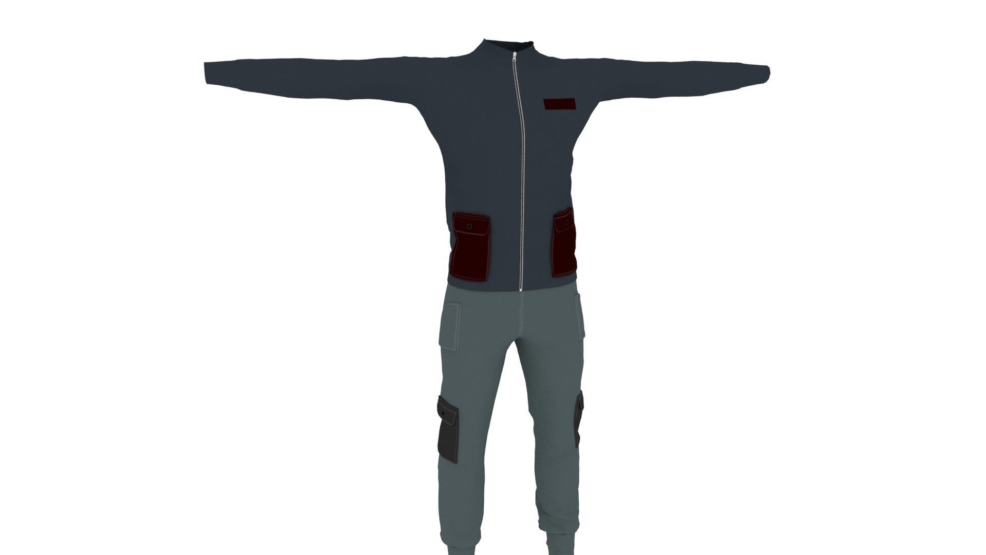 Clothing Low-poly 3D model_1