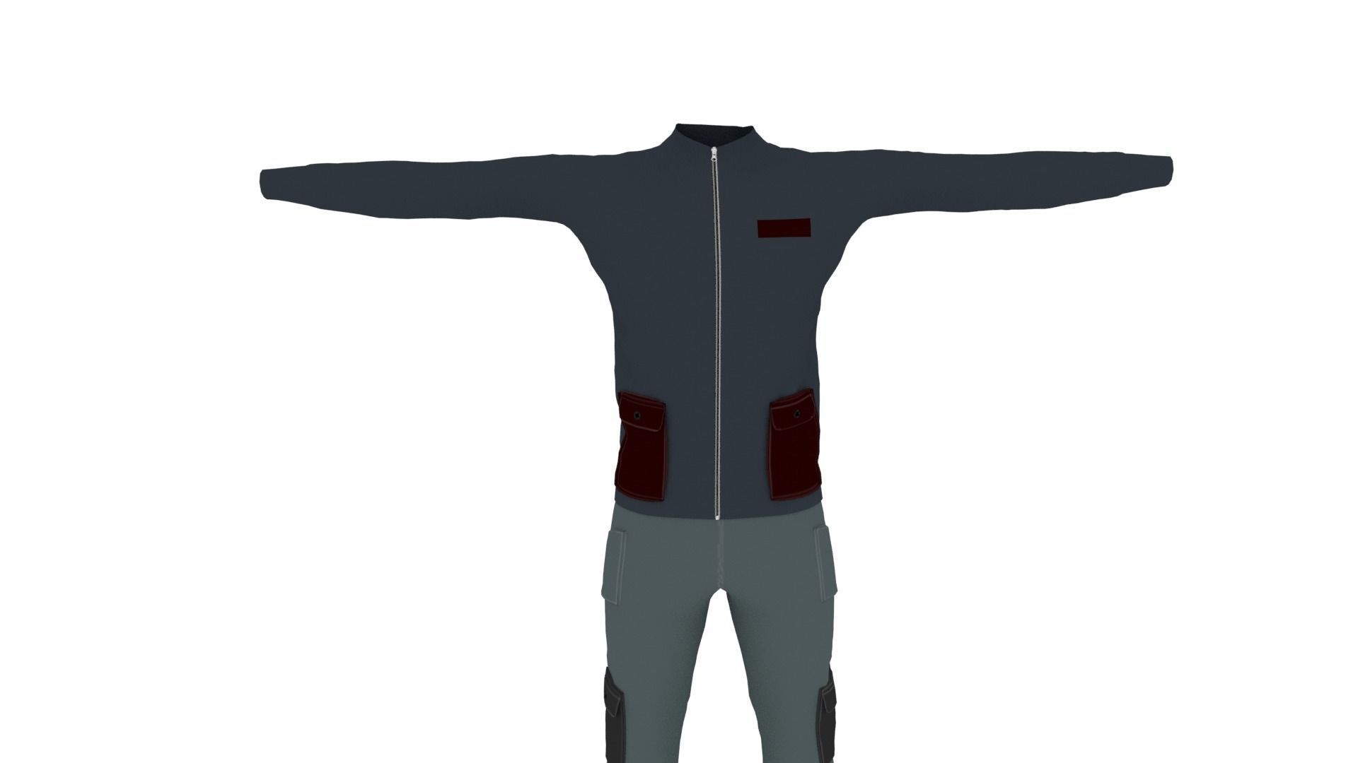 Clothing Low-poly 3D model_2