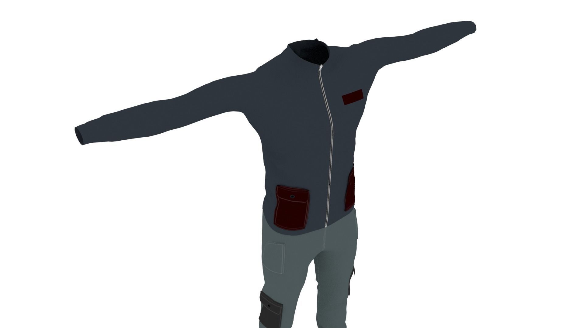 Clothing Low-poly 3D model_4