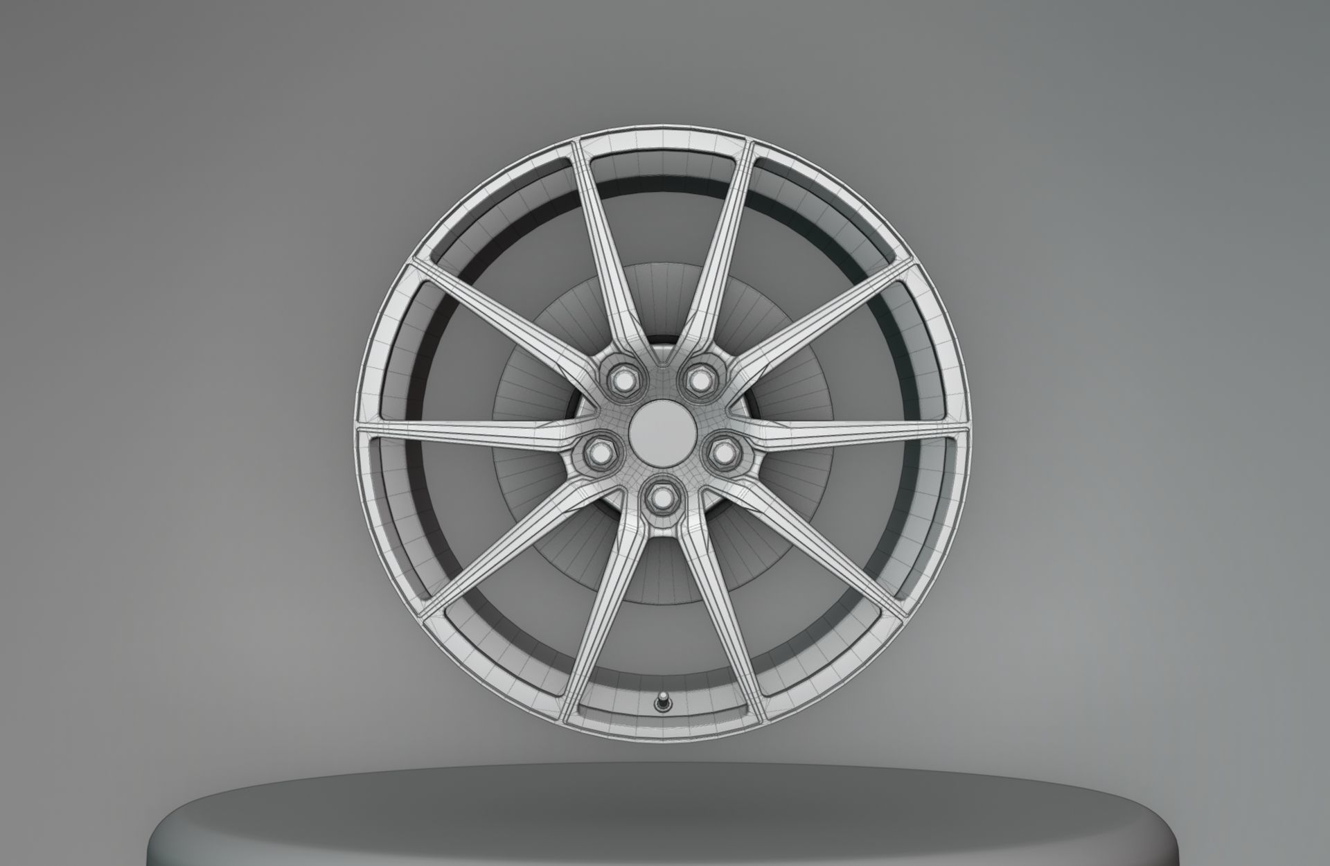 Aluwerks Fliesen Forged Wheels - Game Ready - Textured Low-poly 3D model_10