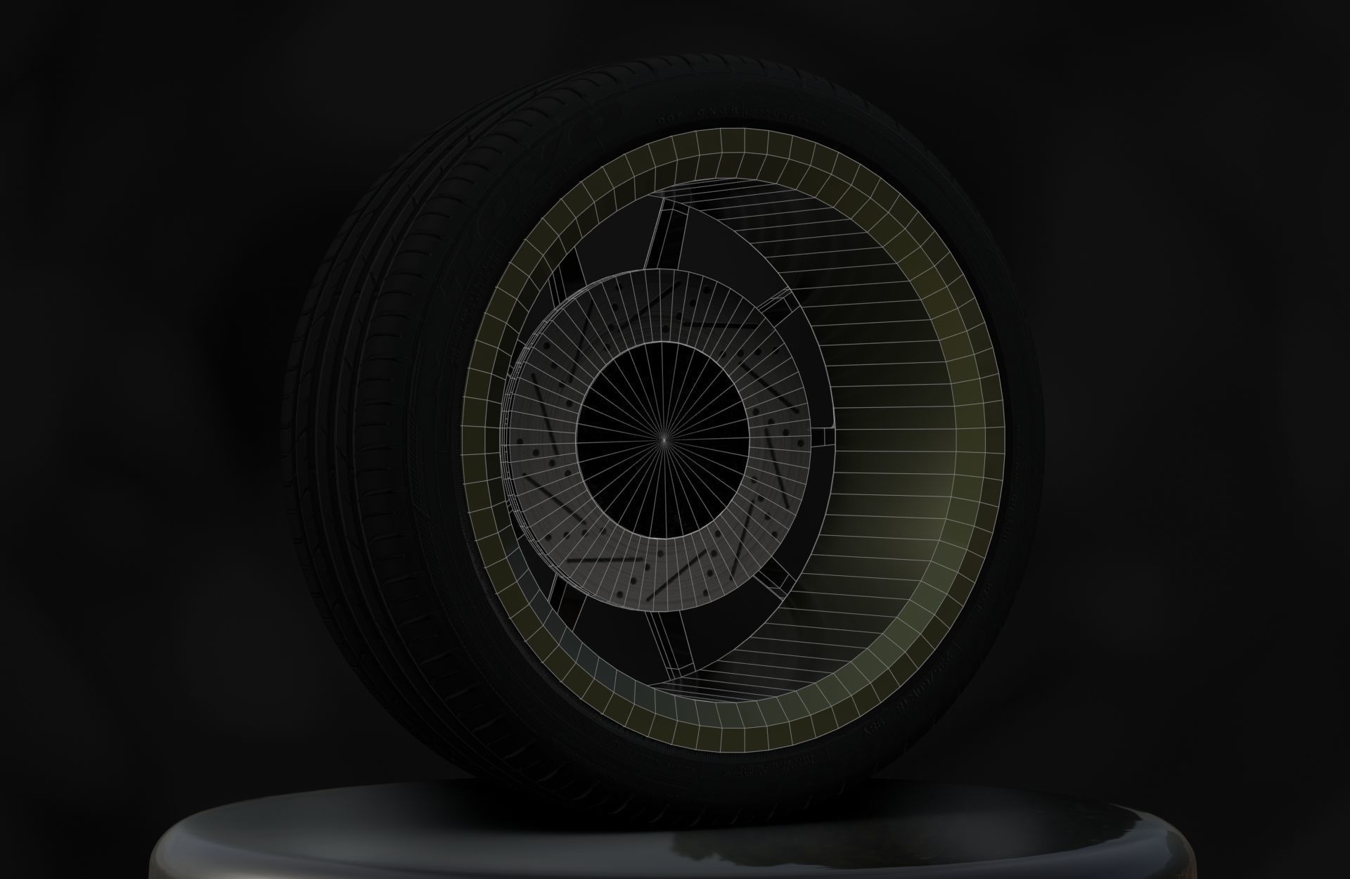 Aluwerks Fliesen Forged Wheels - Game Ready - Textured Low-poly 3D model_8