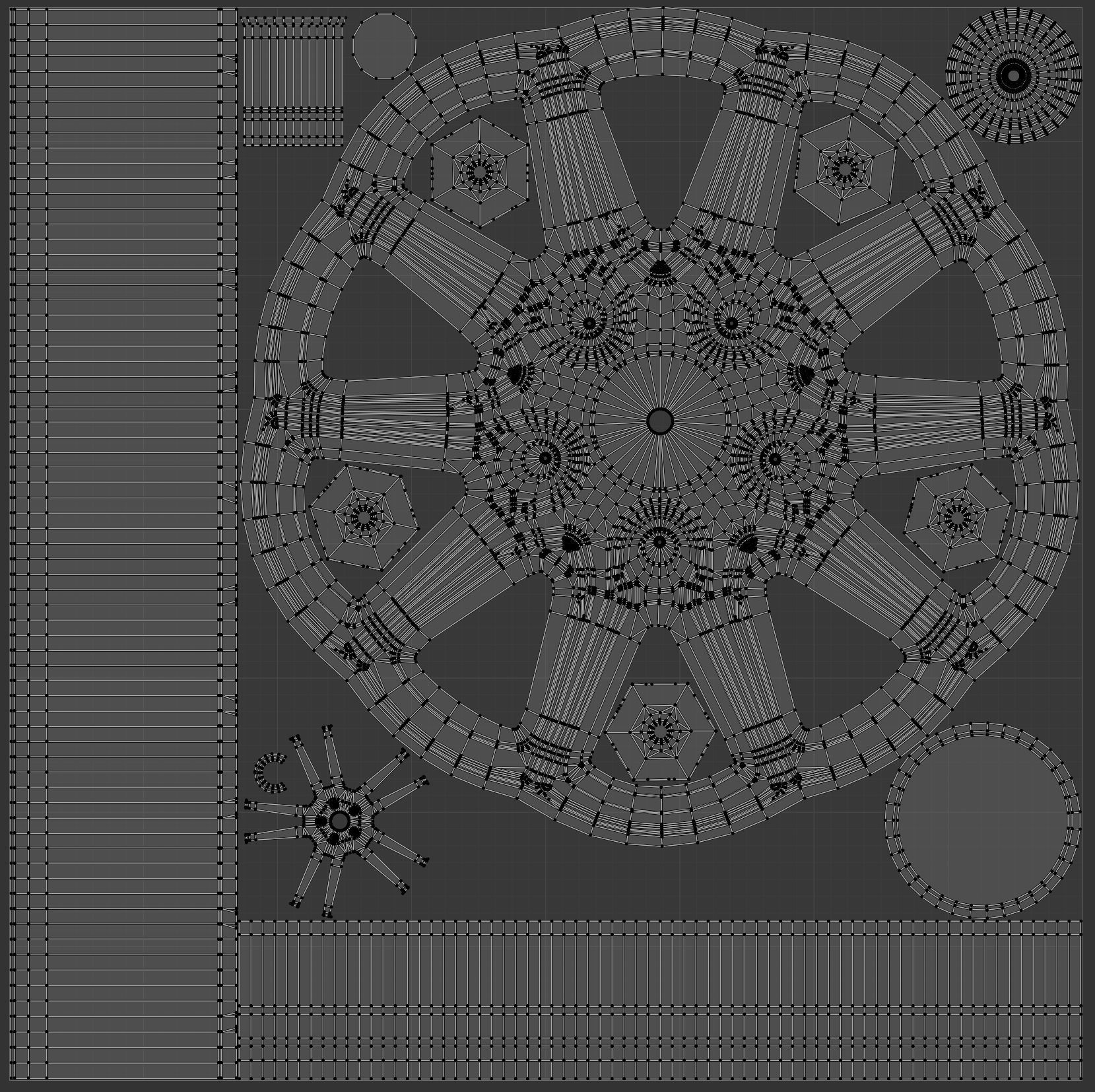 Aluwerks Fliesen Forged Wheels - Game Ready - Textured Low-poly 3D model_19