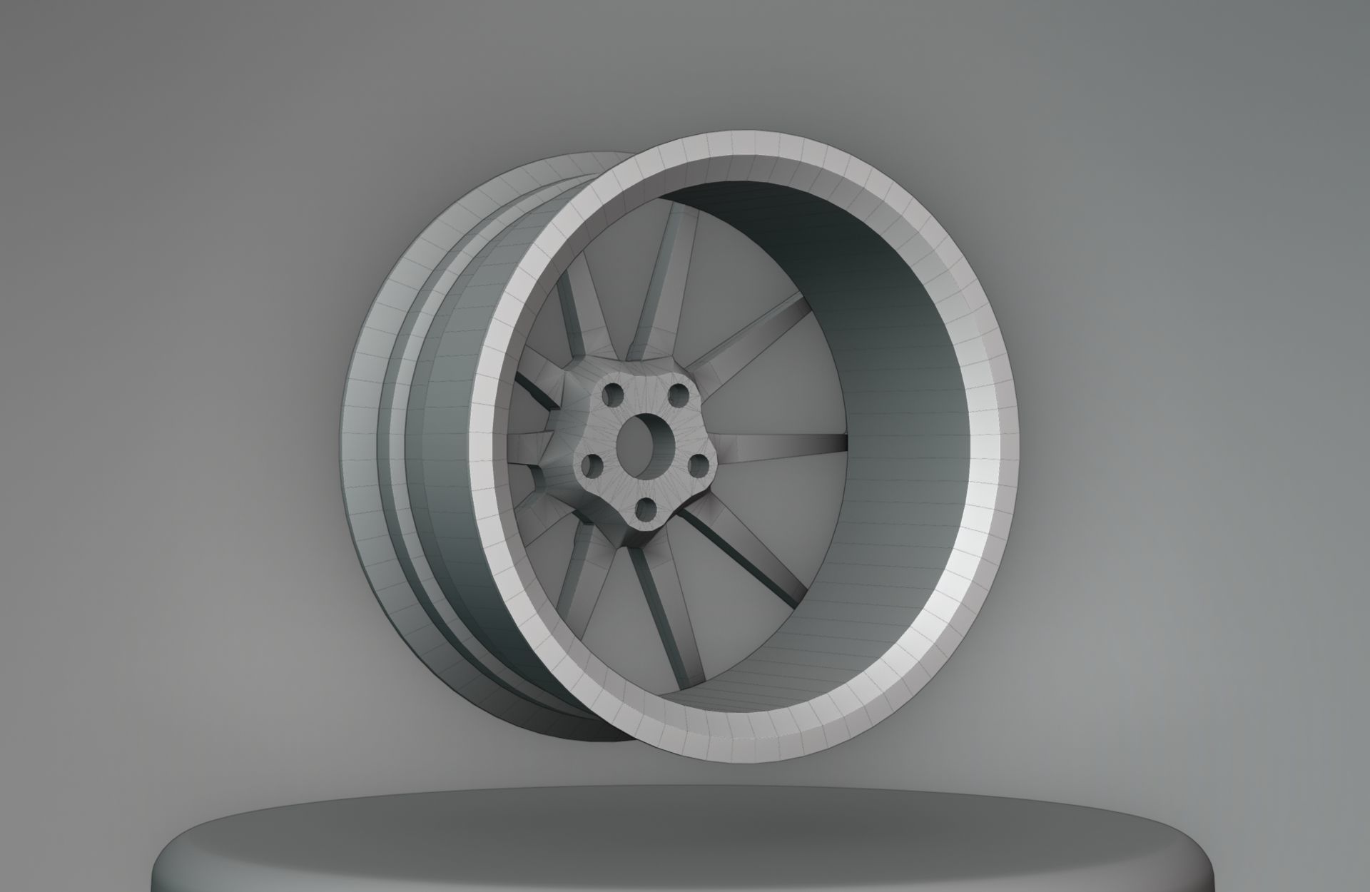 Aluwerks Fliesen Forged Wheels - Game Ready - Textured Low-poly 3D model_16