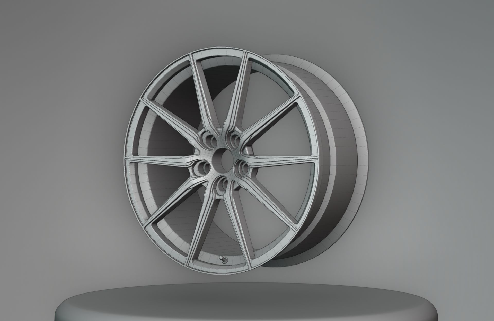 Aluwerks Fliesen Forged Wheels - Game Ready - Textured Low-poly 3D model_15