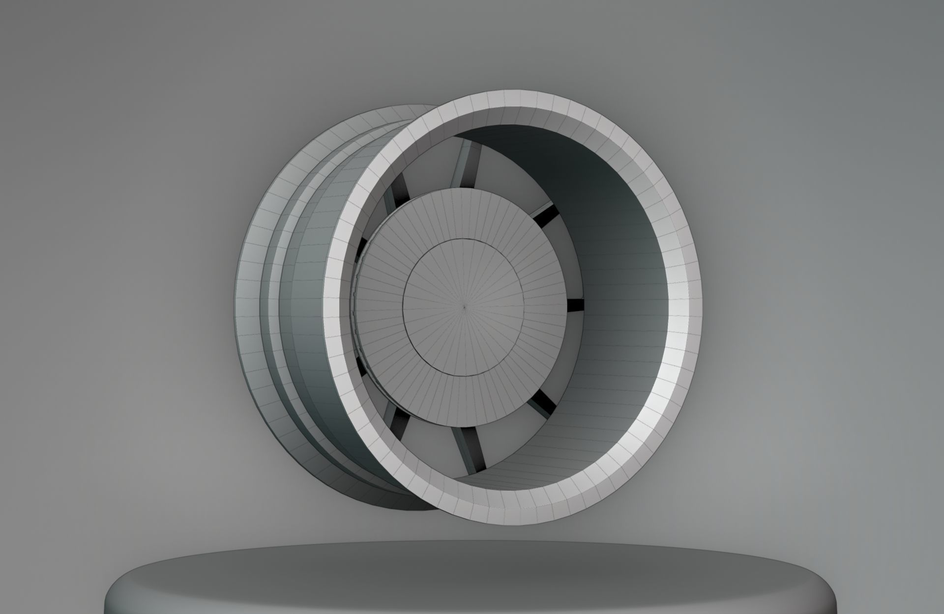 Aluwerks Fliesen Forged Wheels - Game Ready - Textured Low-poly 3D model_14