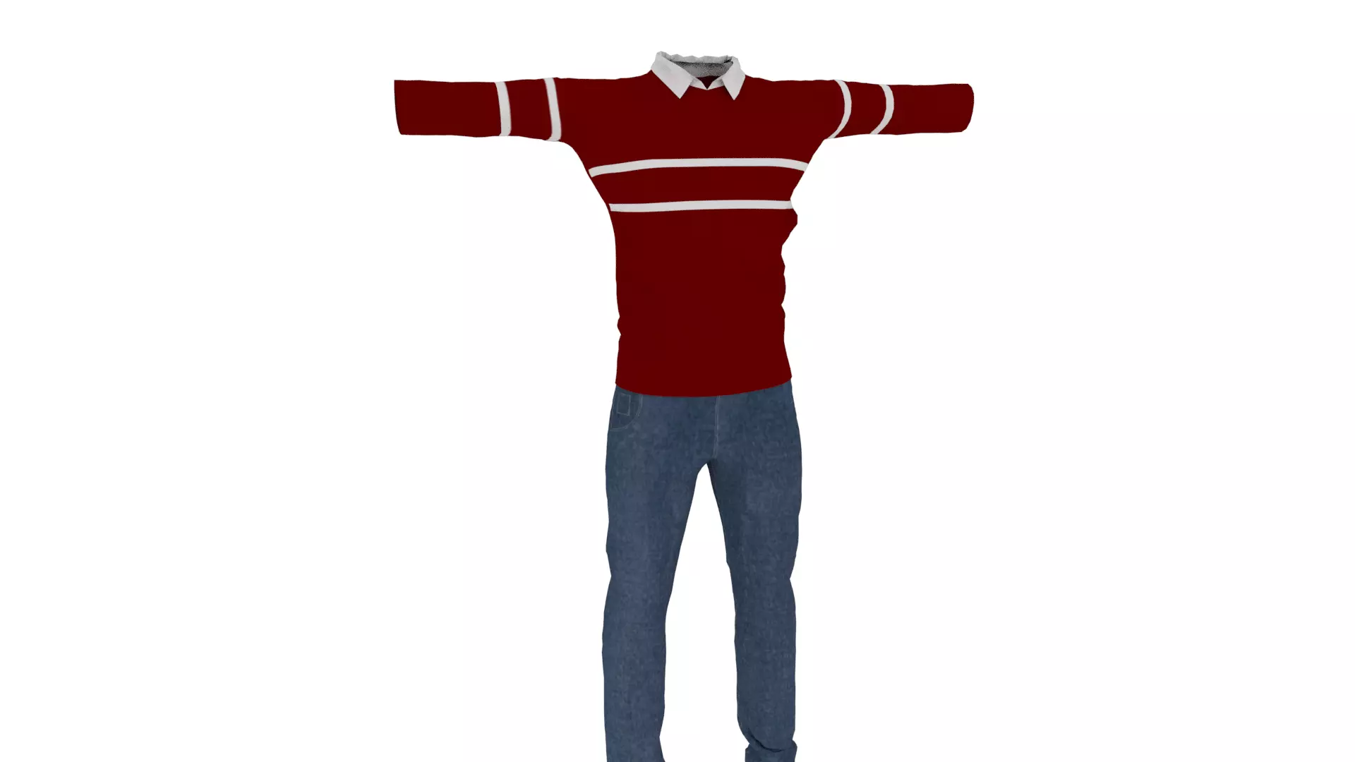 Clothing Low-poly 3D model_0