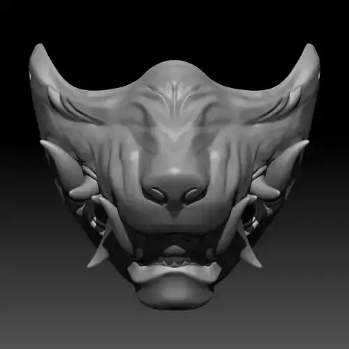 Wolf Menpo Mask  3D print model