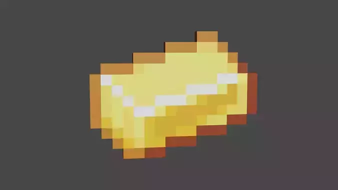 Minecraft Gold Ingot Low-poly 3D model