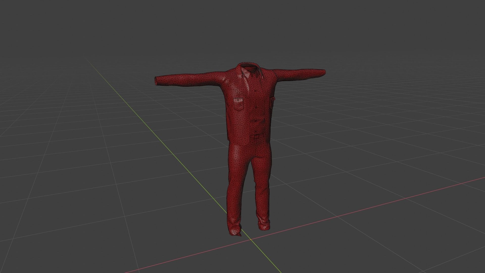 Clothing Low-poly 3D model_6