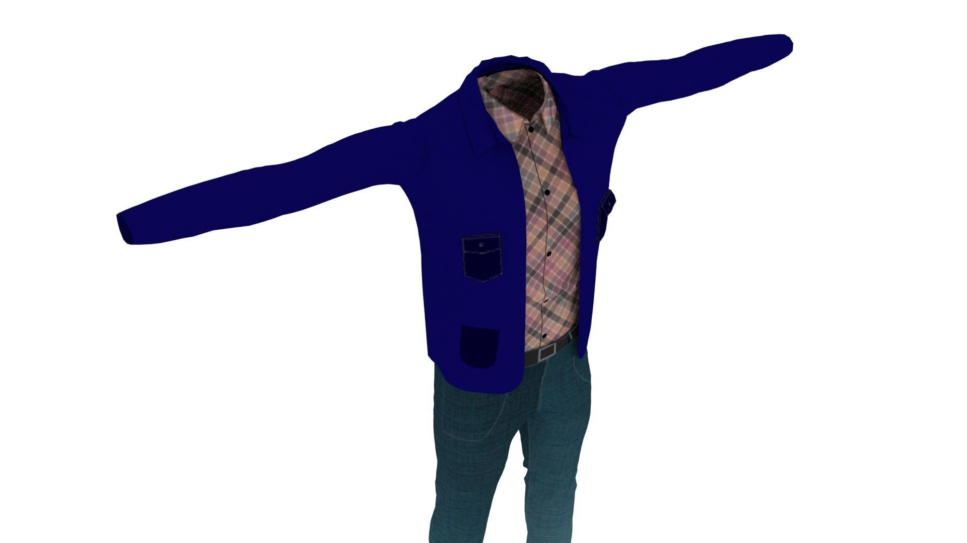 Clothing Low-poly 3D model_5