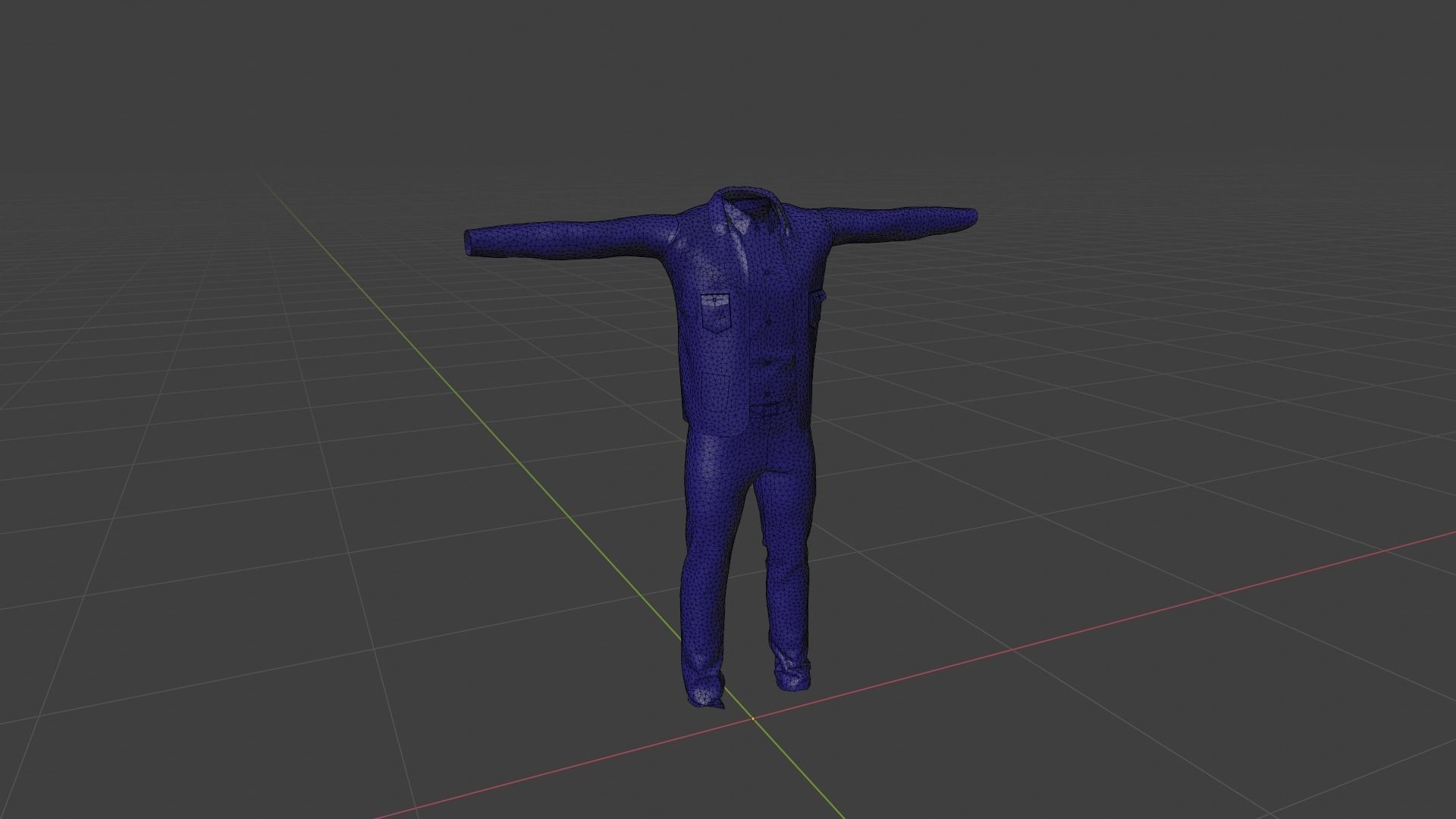 Clothing Low-poly 3D model_6