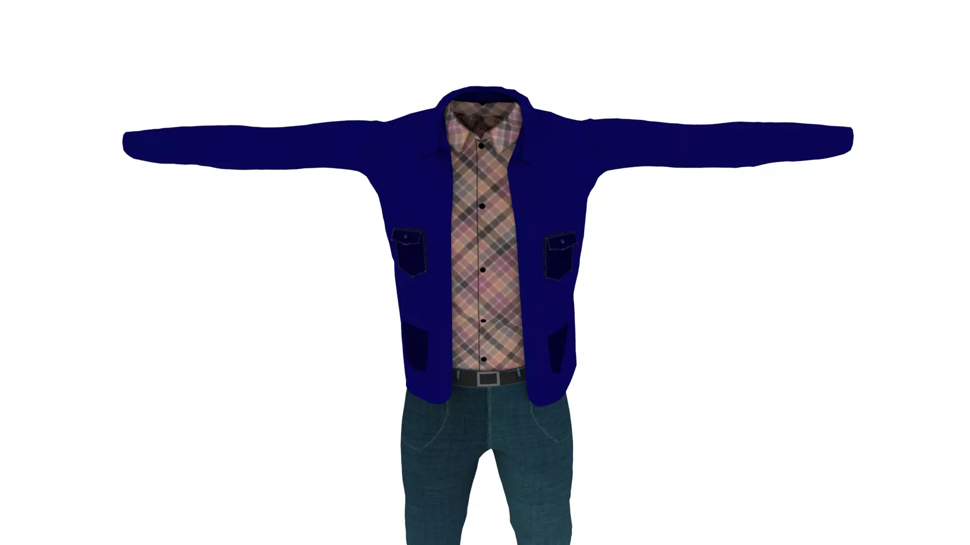 Clothing Low-poly 3D model_0