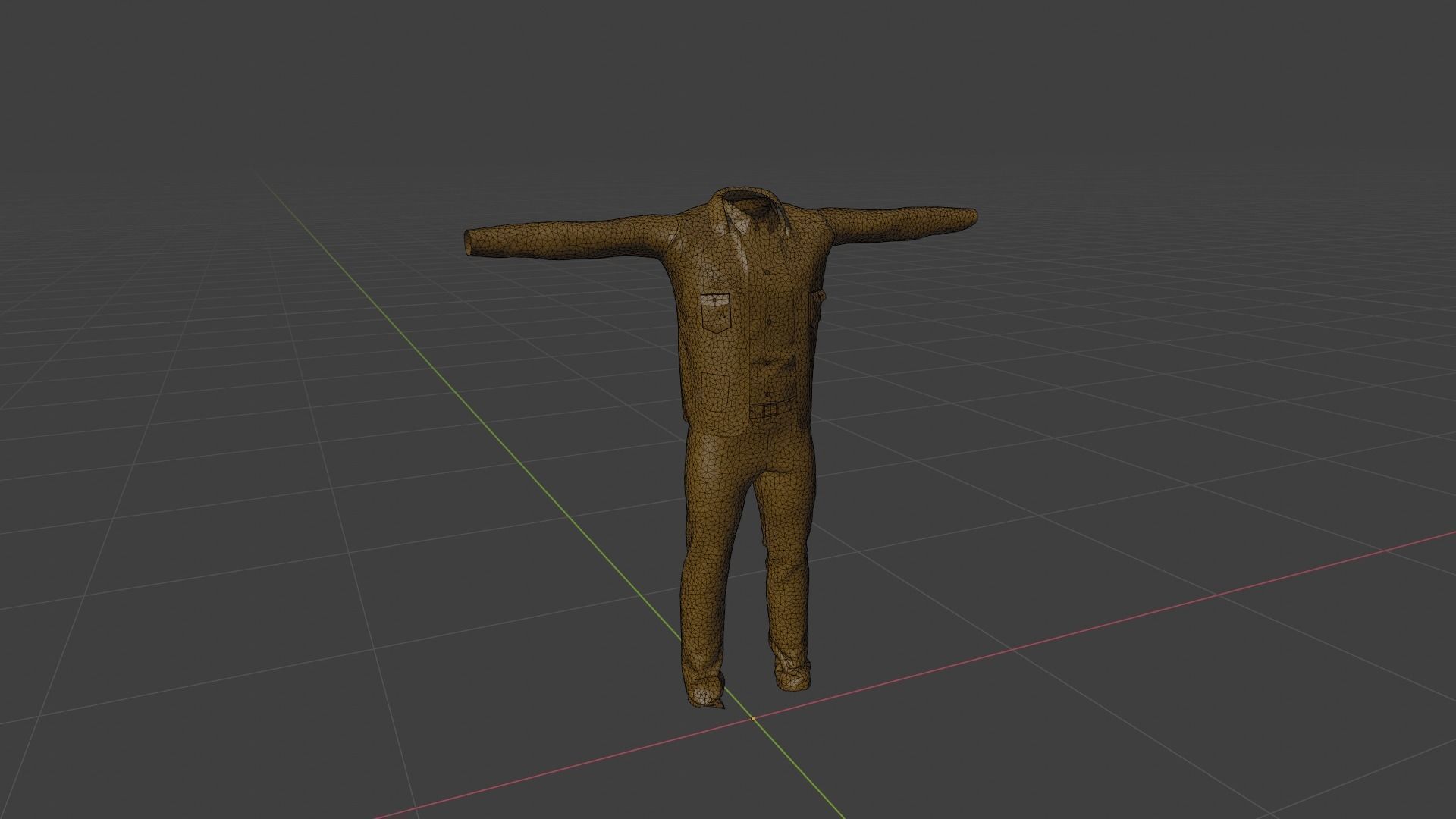 Clothing Low-poly 3D model_6