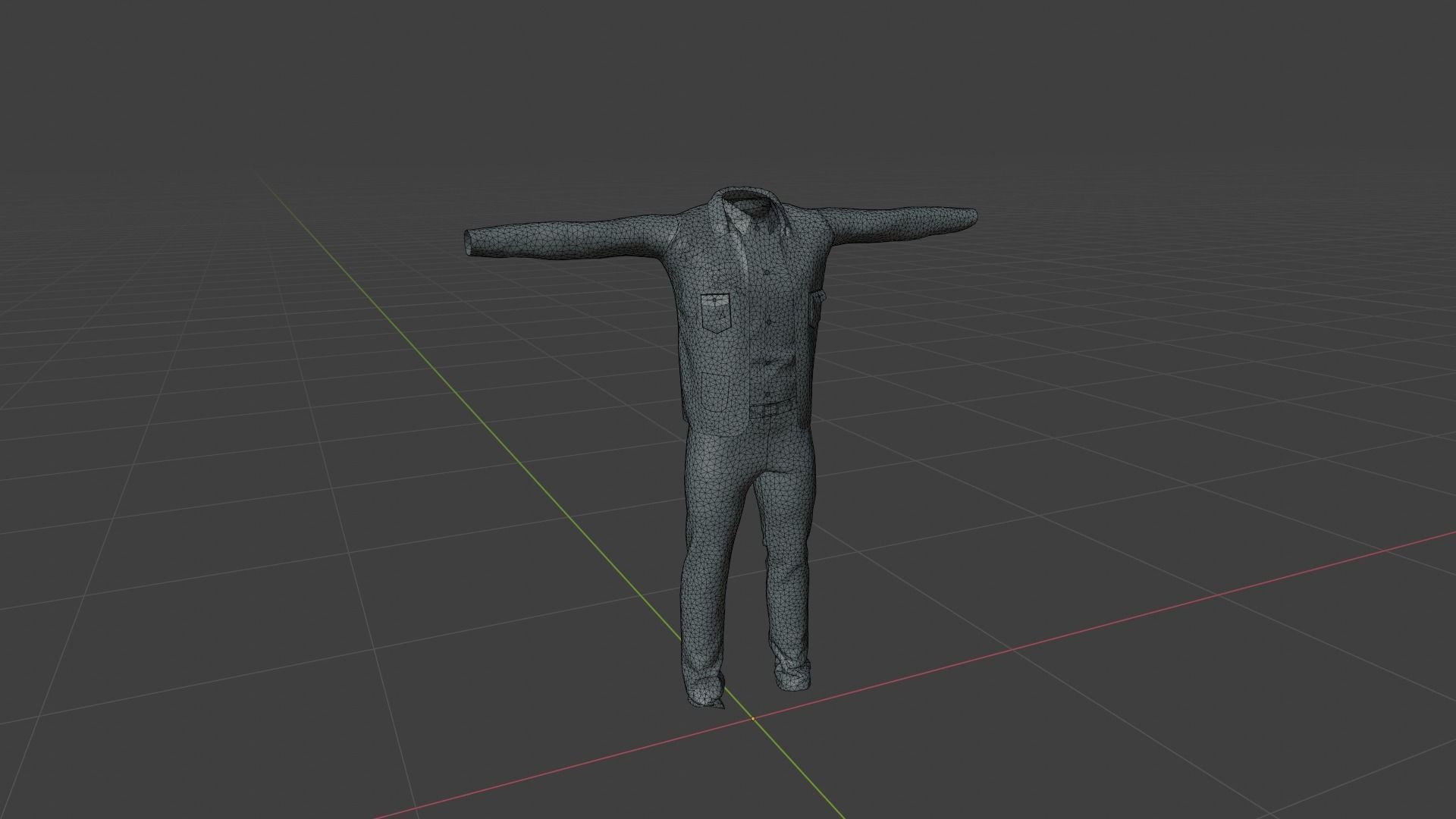 Clothing Low-poly 3D model_6