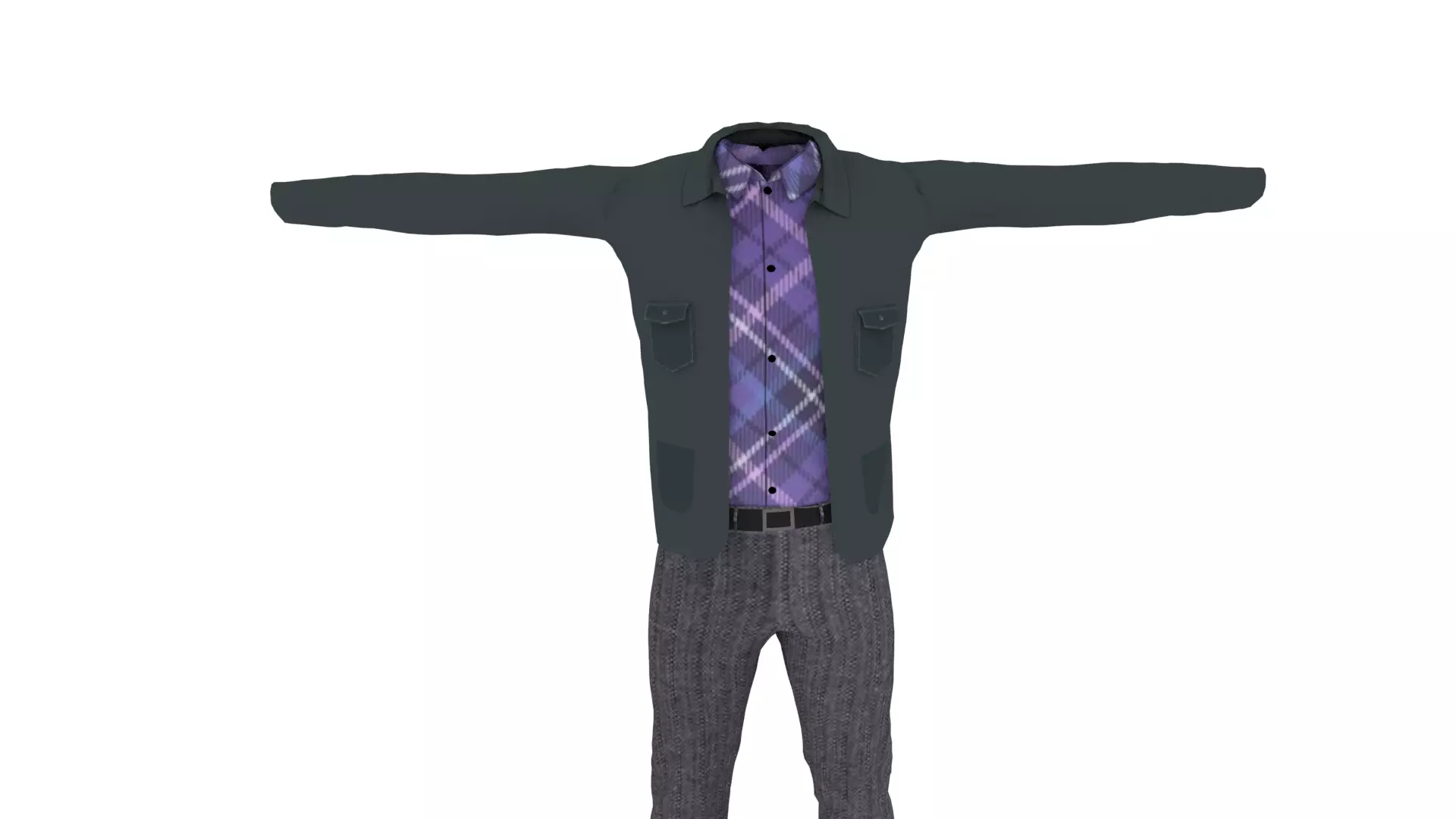 Clothing Low-poly 3D model_0