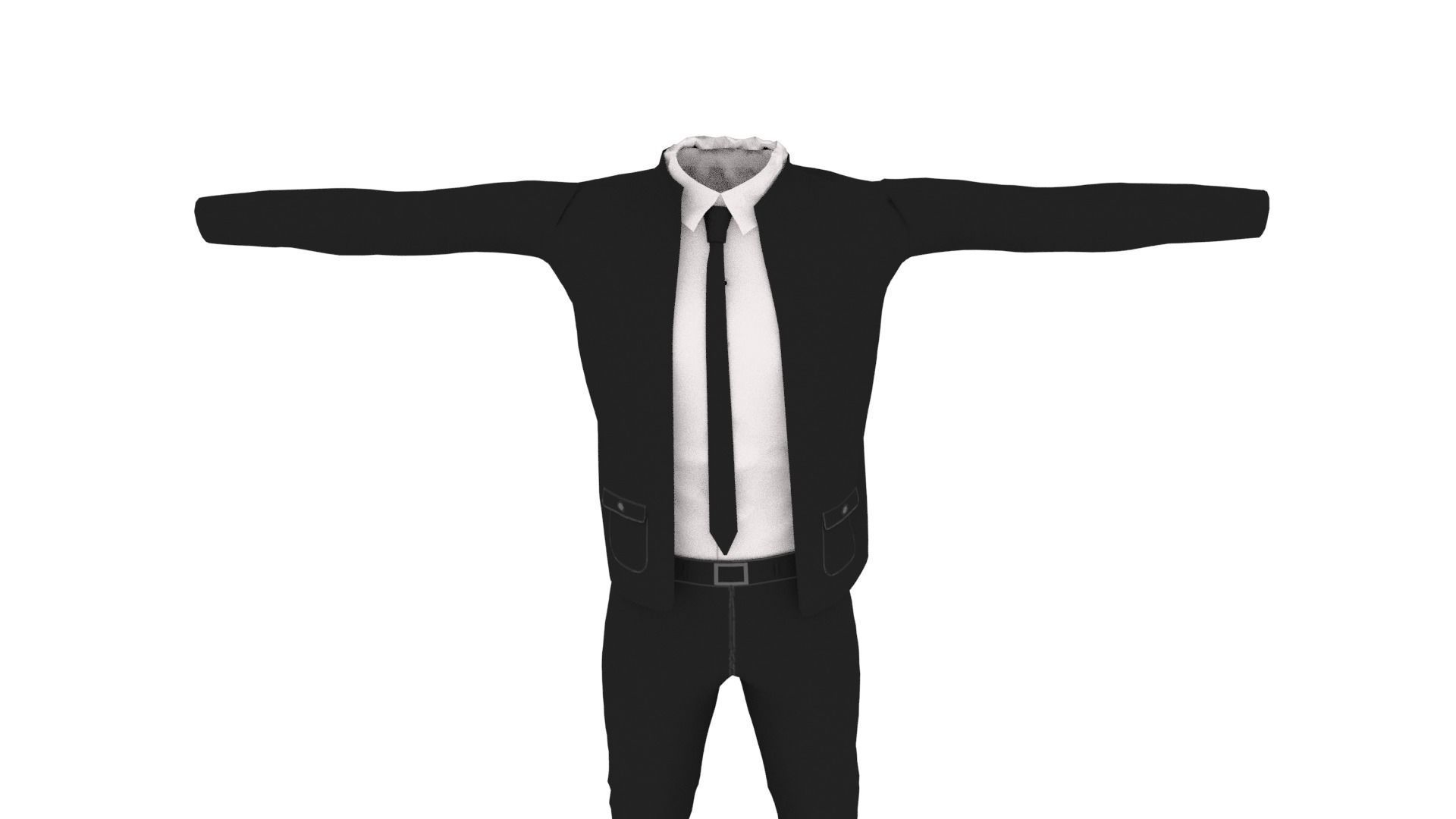 Clothing Low-poly 3D model_5