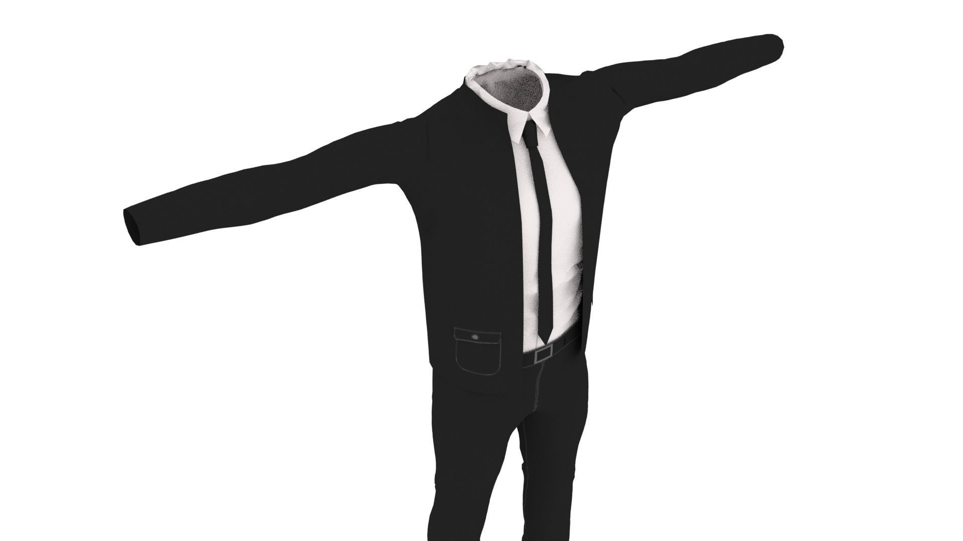 Clothing Low-poly 3D model_4