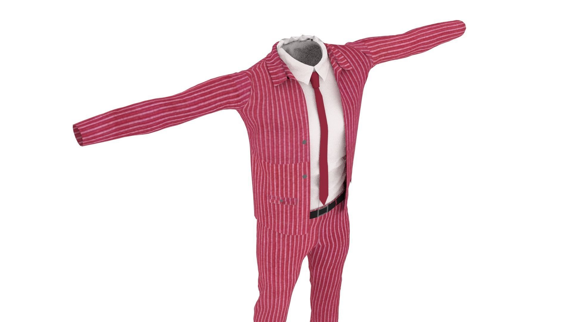 Outfit Low-poly 3D model_4