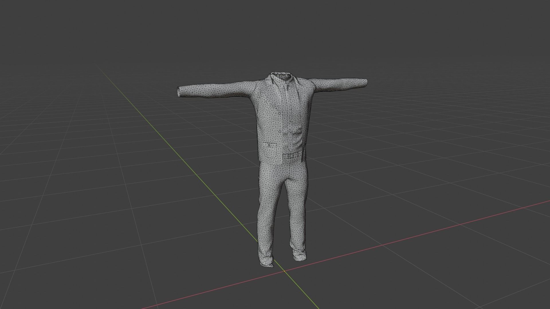 Outfit Low-poly 3D model_6