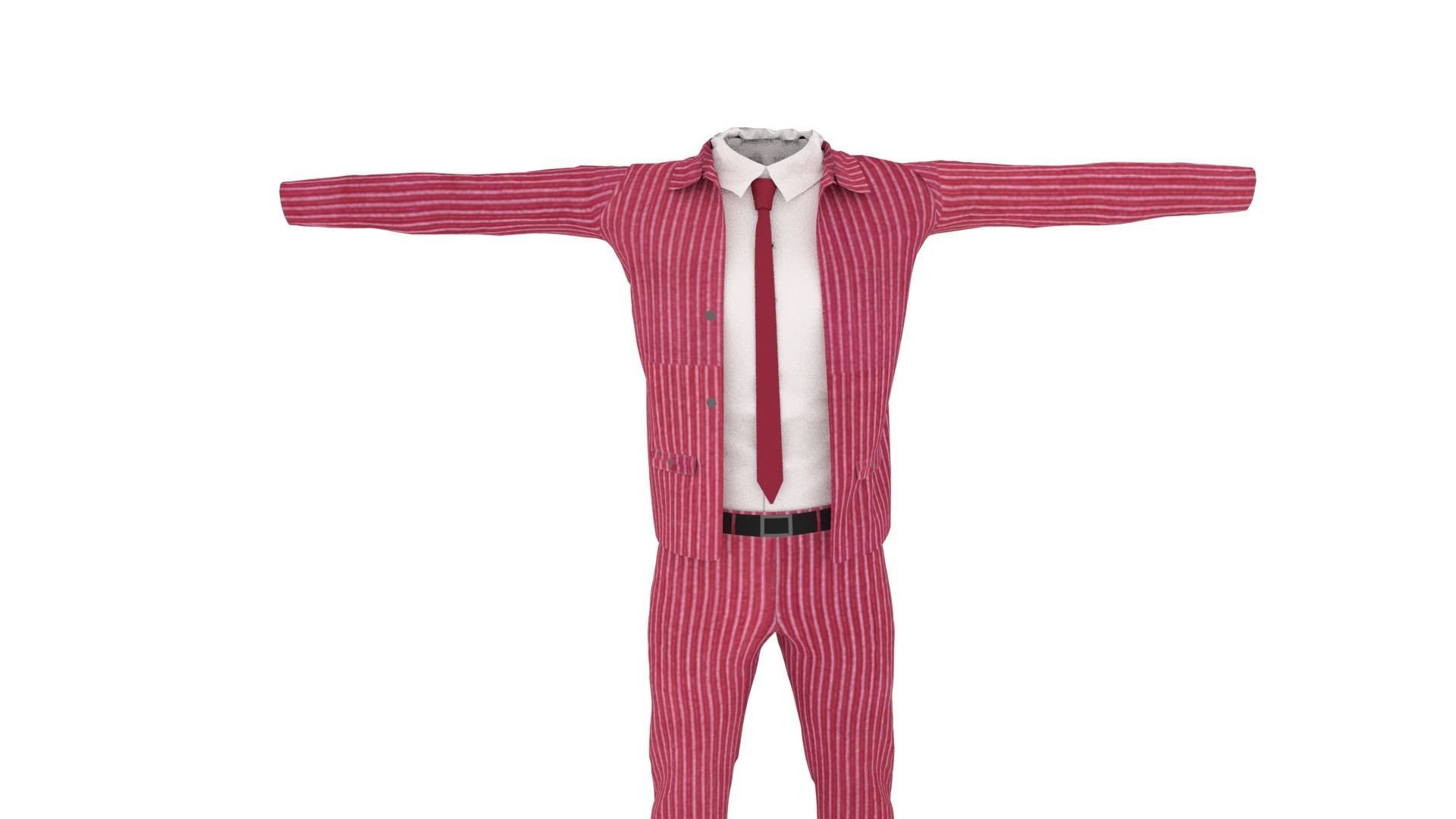 Outfit Low-poly 3D model_2