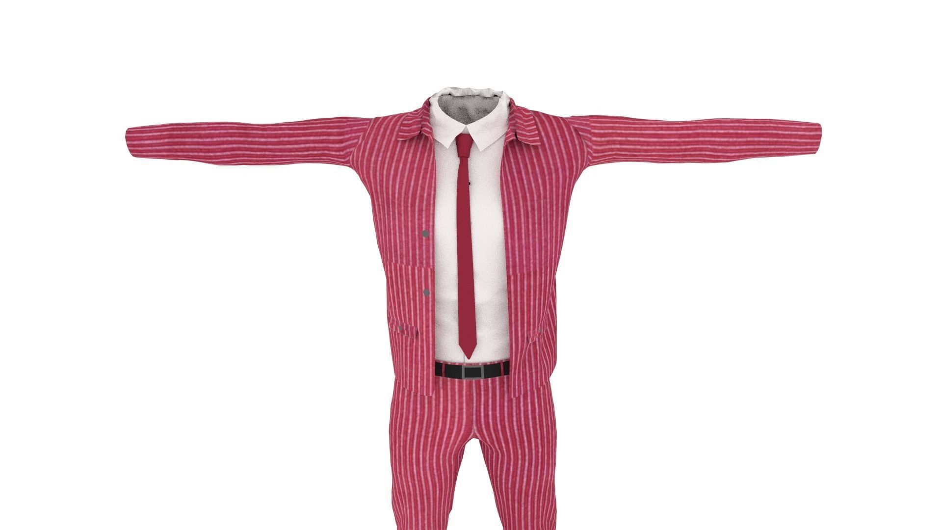 Outfit Low-poly 3D model_5