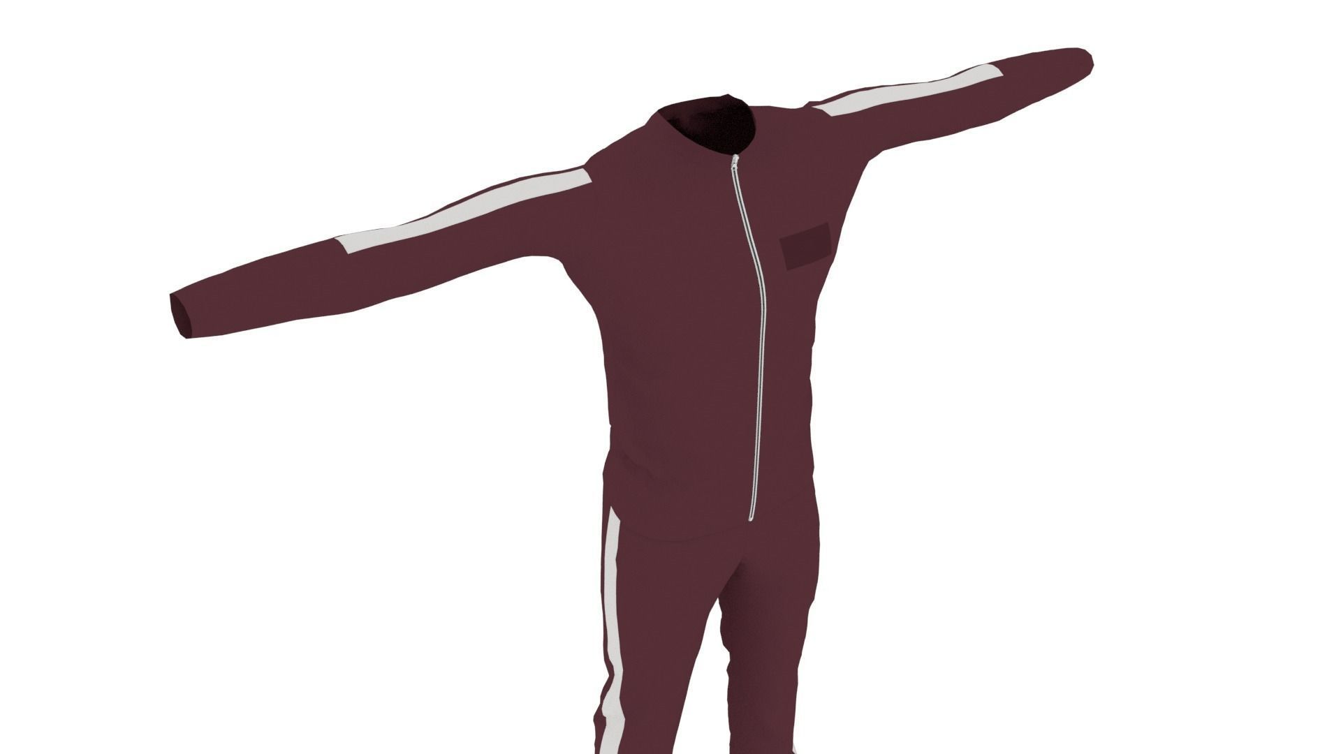 Outfit Low-poly 3D model_4