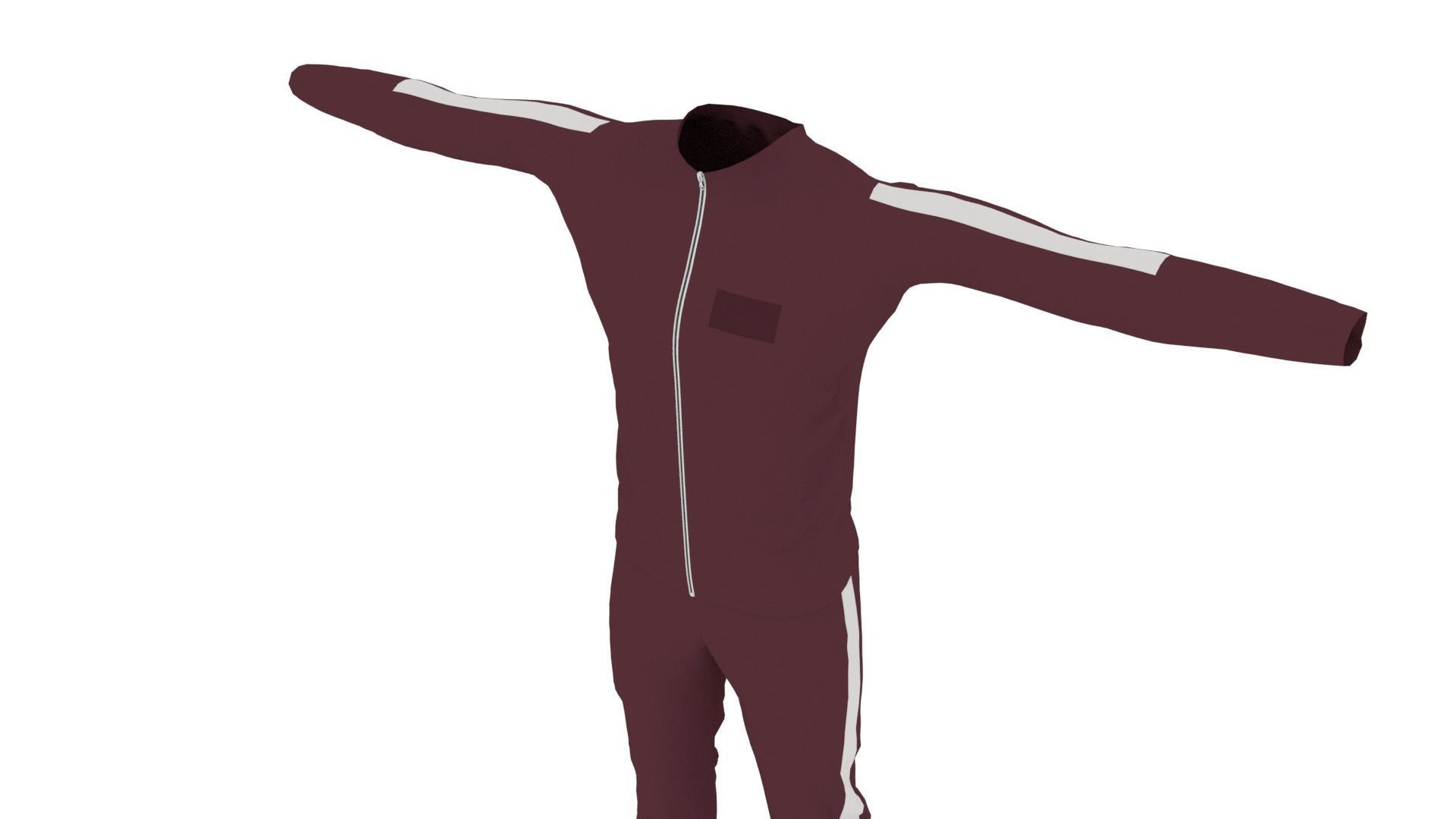 Outfit Low-poly 3D model_3