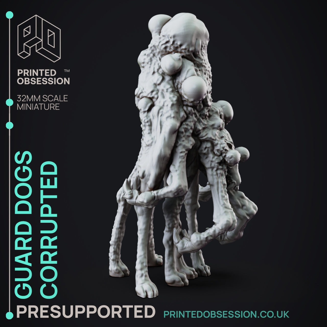 Guard Dogs - 3D Printable TTRPG - PRESUPPORTED - 32mm 3D print model_11