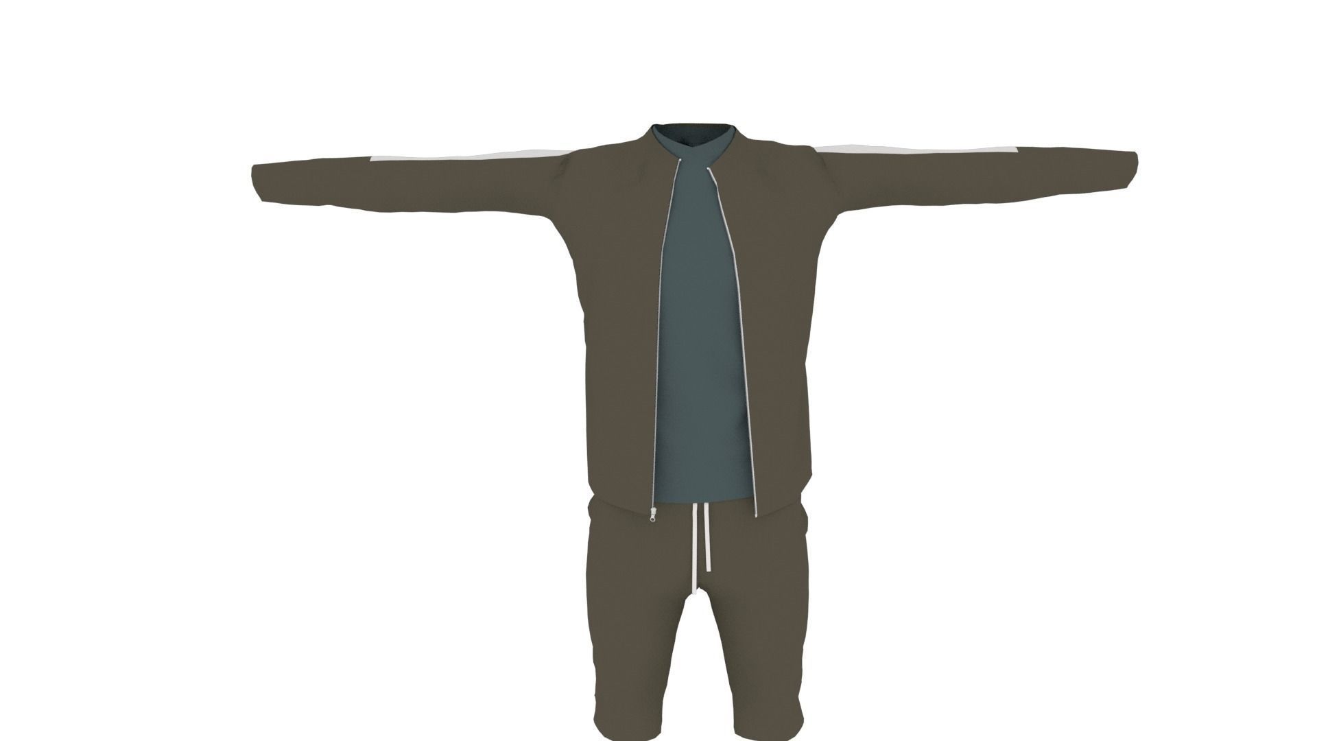 Outfit Low-poly 3D model_3