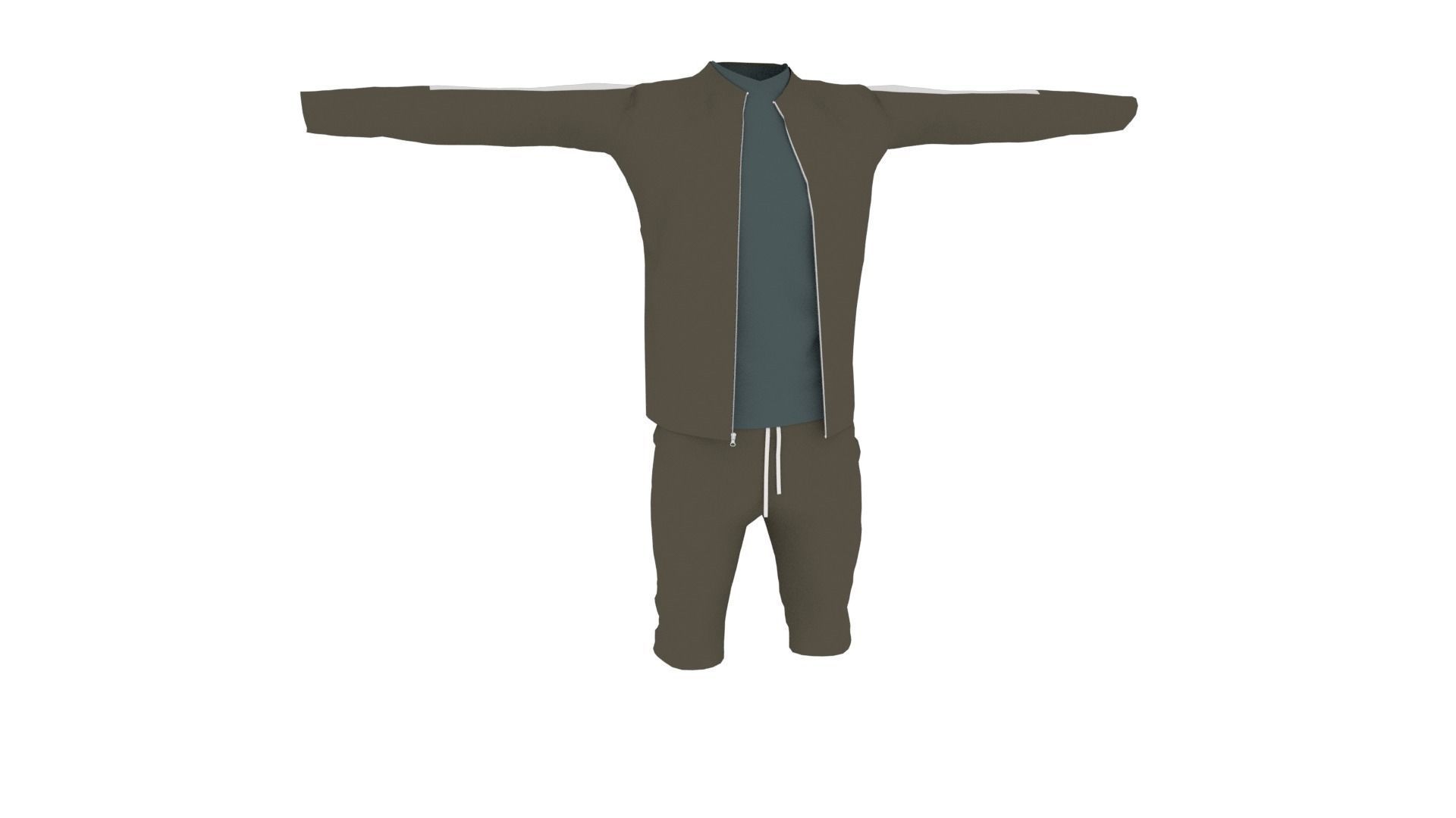 Outfit Low-poly 3D model_1